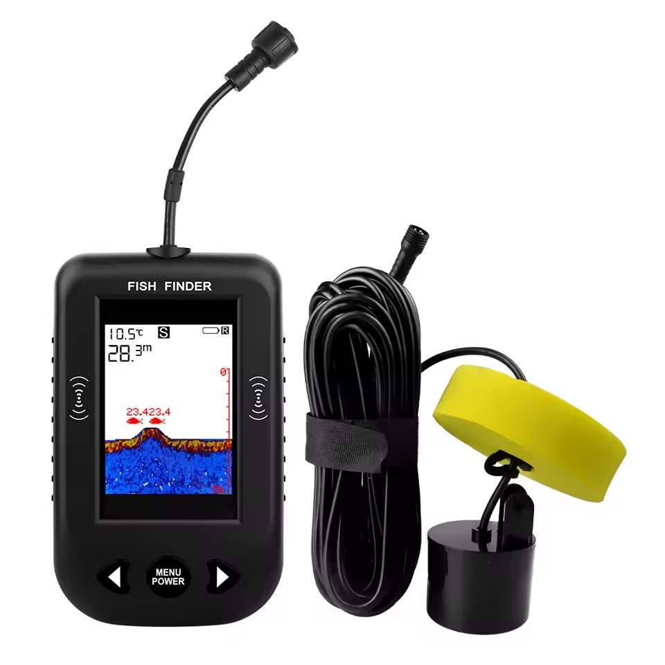 알람 100M 휴대용 수중 음파 탐지기 물고기 탐지기  - Fish Finder Transducer 리뷰 및 가격