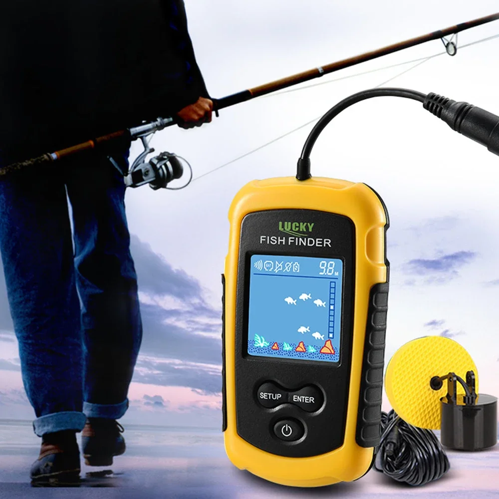 행운의 LCD 컬러 스크린 휴대용 유선 어군 탐지기 1 - Fish Finder Transducer 리뷰 및 가격