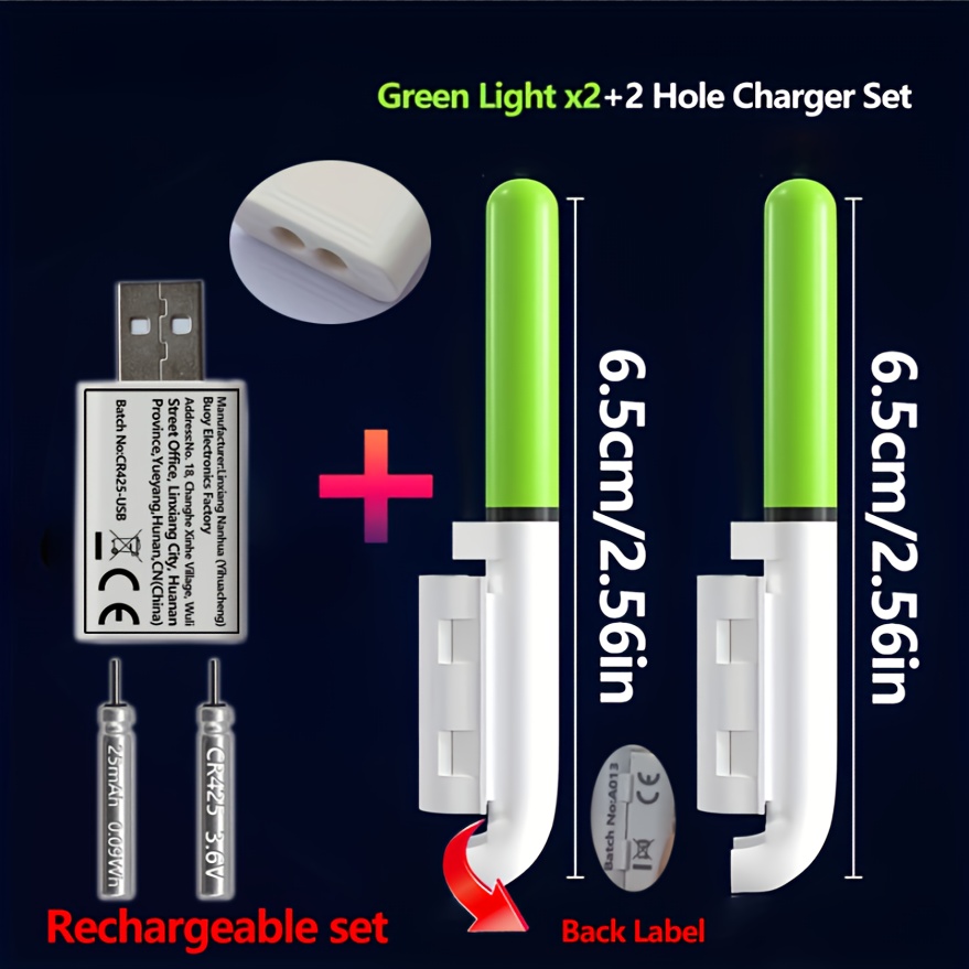 낚시 5종 세트(낚싯대 끝부분 조명 2개 + 충전식 C - Fish Finder Charger 리뷰 및 가격