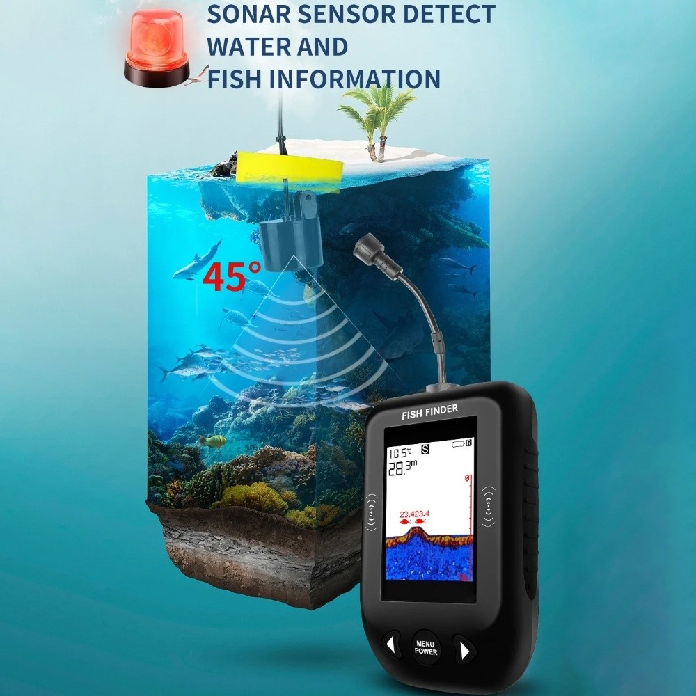45도 XF03 어군탐지기 LCD 디스플레이 유선 디자 - Fish Finder Portable 리뷰 및 가격