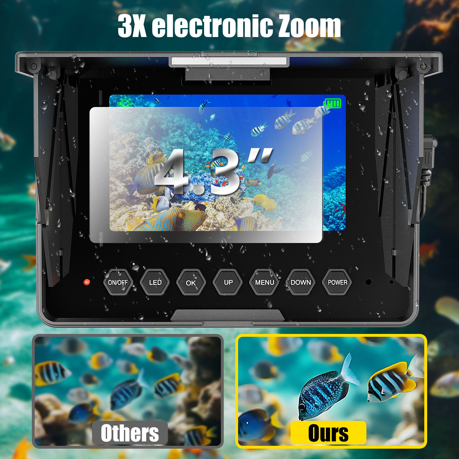 수중 낚시 카메라 - 15/30/50M 케이블 어군탐지 - Fishing Depth Finder 리뷰 및 가격