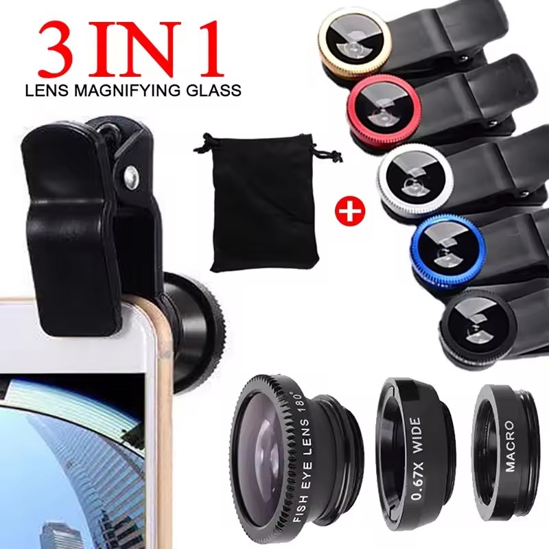 3 in 1 어안렌즈 0.67배 광각 줌렌즈 어안 매크 - Fishing Camera 리뷰 및 가격