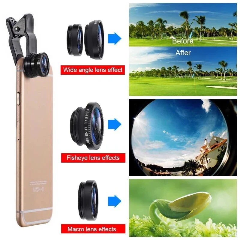 3 in 1 어안렌즈 0.67배 광각 줌렌즈 어안 매크 - Fishing Camera 리뷰 및 가격