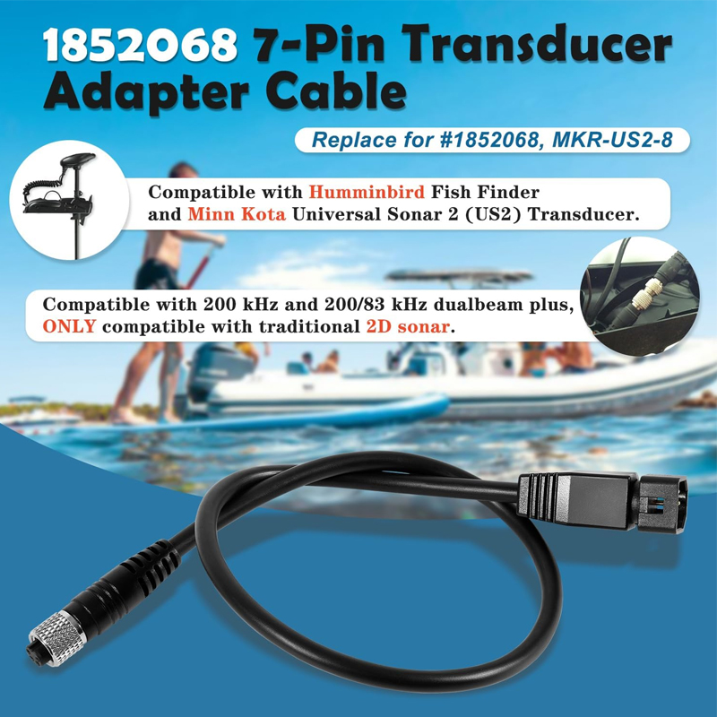 1852068 MKR-US2-8 7핀 어댑터 케이블 + - Fish Finder Transducer 리뷰 및 가격