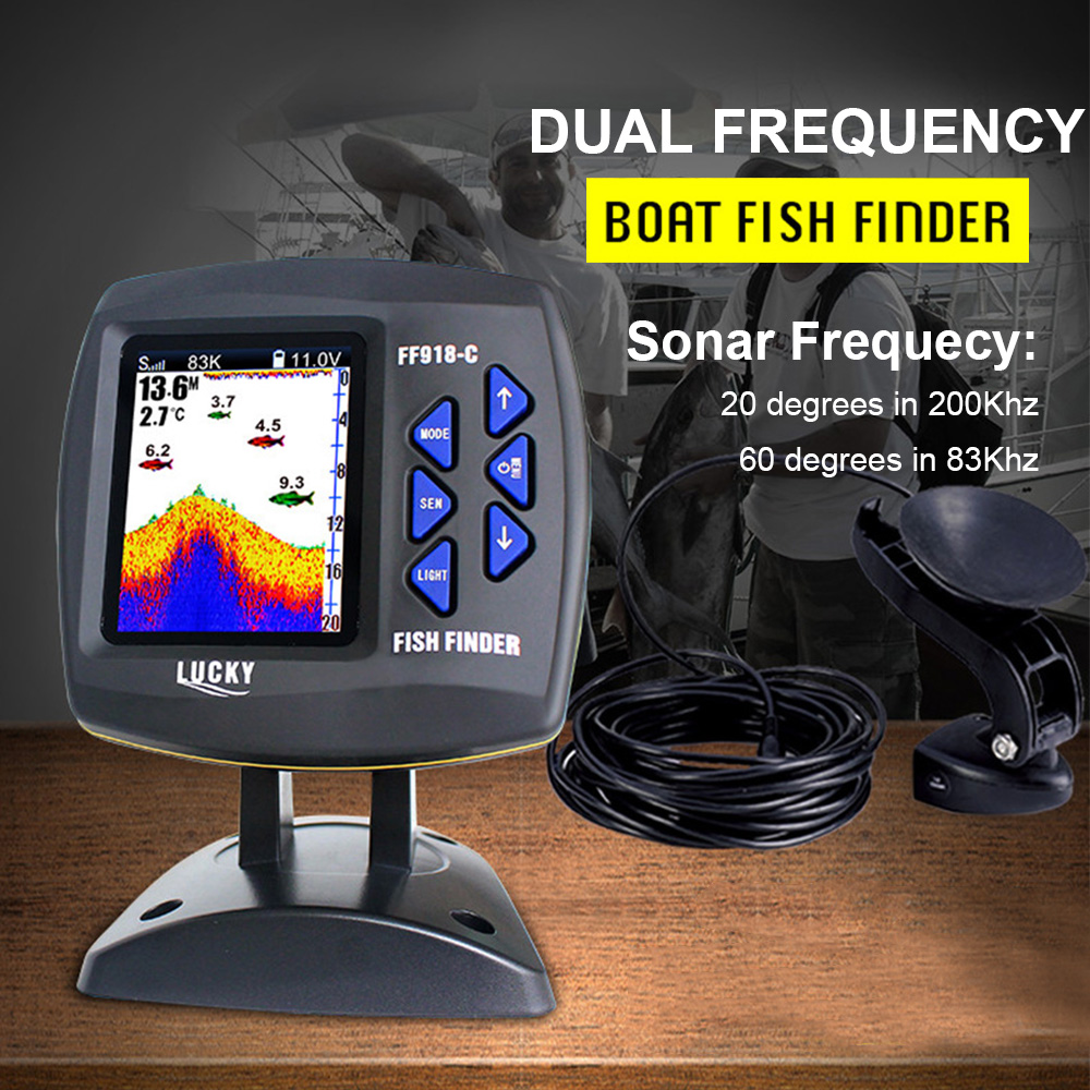 FF918-C100DS 컬러 스크린 유선 어군 탐지기, - Fish Finder Transducer 리뷰 및 가격