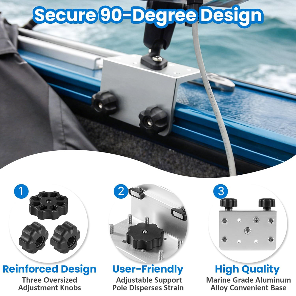 2팩 90 °   보트 건넬 트랙 마운트 브래킷 (로드 - Fish Finder Mount 리뷰 및 가격