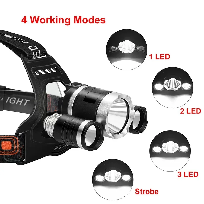 고출력 LED 헤드램프 18650 충전식 배터리 손전등 - Fish Finder Battery 리뷰 및 가격
