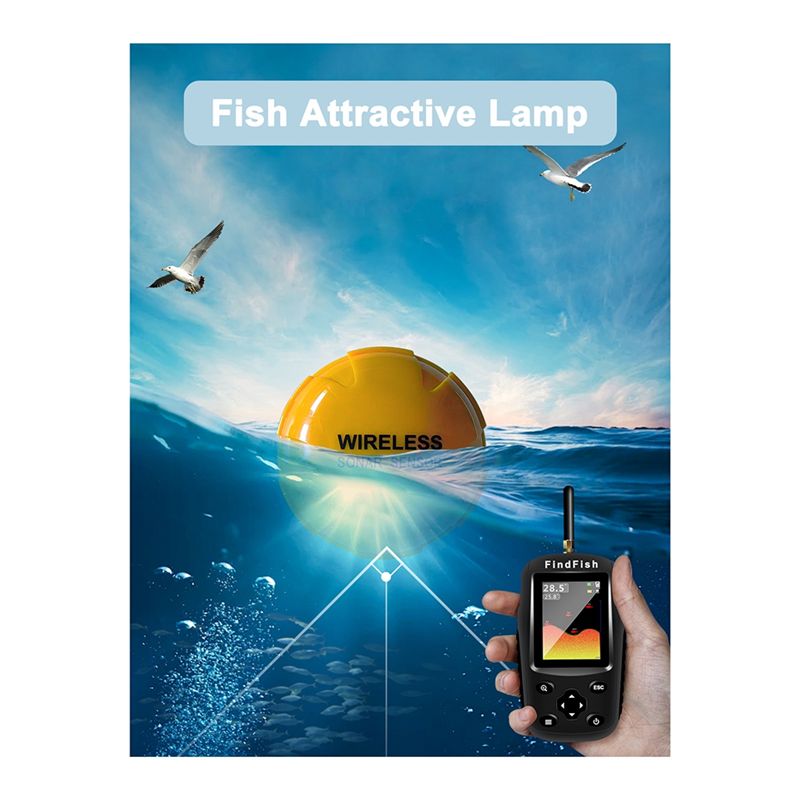 고품질 스마트 영어 러시아어 메뉴 무선 수중 음파 탐지 - Fish Finder Portable 리뷰 및 가격